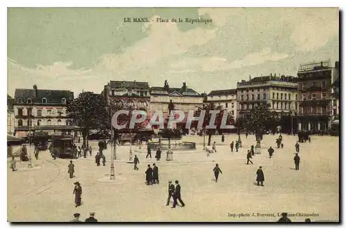 Cartes postales Le Mans Place de la Republique