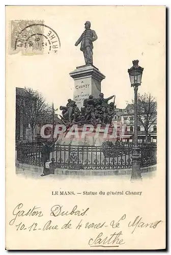 Ansichtskarte AK Le Mans Statue du general Chanzy