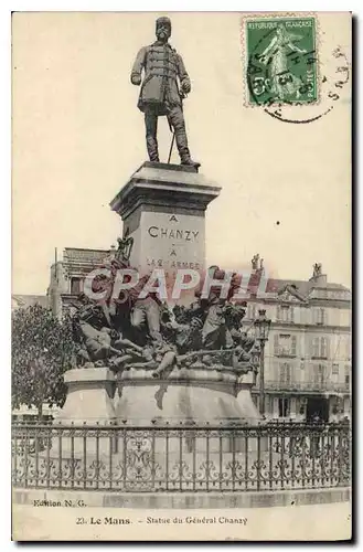 Ansichtskarte AK Le Mans Statue du General Chanzy