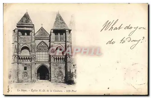 Cartes postales Le Mans Eglise ND de la Couture