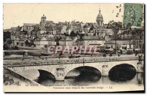 Cartes postales Le Mans Vue panoramique le Pont Gambetta