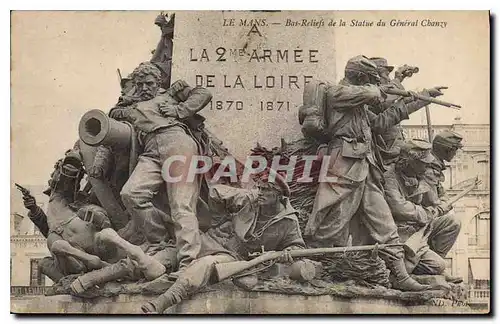 Ansichtskarte AK Le Mans Bas Reliefs de la Statue du General Chanzy Militaria