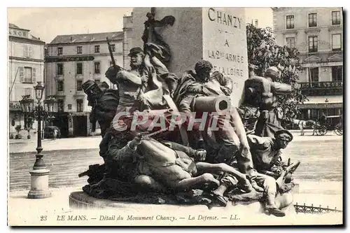 Ansichtskarte AK Le Mans Detail du Monument Chanzy La Defense Militaria