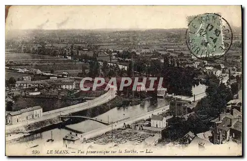 Ansichtskarte AK Le Mans Vue panoramique sur la Sarthe