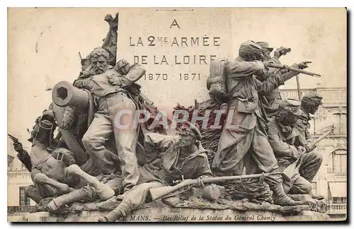 Ansichtskarte AK Le Mans Bas Relief de la Statue du General Chanzy Militaria