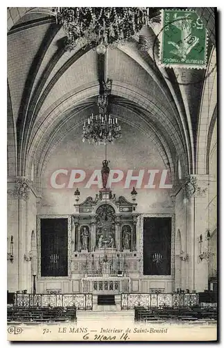 Cartes postales Le Mans Interieur de Saint Benoist