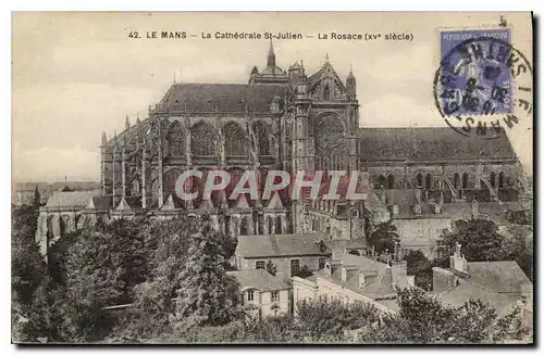 Cartes postales Le Mans La Cathedrale St Julien La Rosace