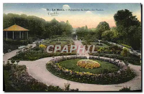 Ansichtskarte AK Le Mans Perspective du Jardin des Plantes