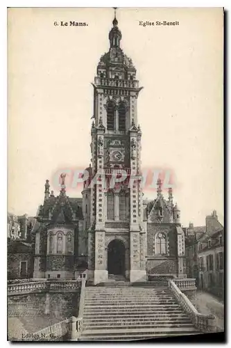 Ansichtskarte AK Le Mans Eglise St Benoit