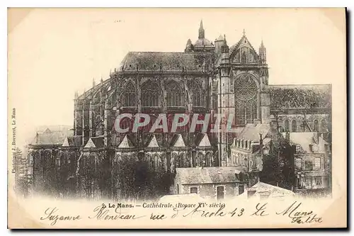 Ansichtskarte AK Le Mans Cathedrale Rosace XV siecle