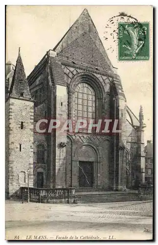 Cartes postales Le Mans Facade de la Cathedrale