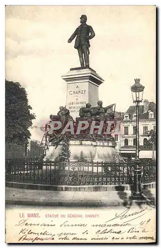 Ansichtskarte AK Le Mans Statue du General Chanzy