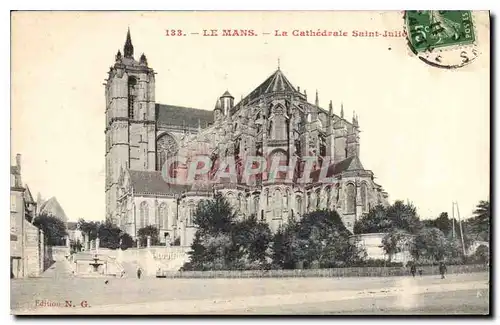 Ansichtskarte AK Le Mans La Cathedrale Saint Julien