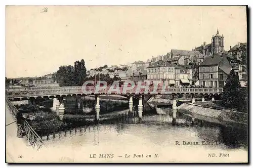 Cartes postales Le Mans Le Pont en X