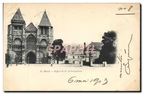 Cartes postales Le Mans Eglise ND de la Couture