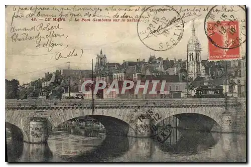 Cartes postales Le Mans Le Pont Gambetta sur la Sarthe