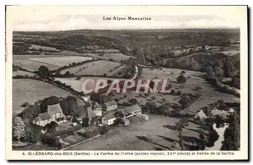 Ansichtskarte AK St Leonard des Bois Sarthe La Ferme de l'inthe ancien manoir XVI siecle et Vallee de la Sarthe