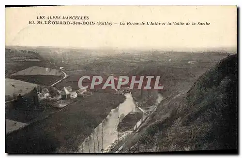 Ansichtskarte AK Les Alpes Mancelles St Leonard des Bois Sarthe La Ferme de l'Inthe et la Vallee de la Sarthe