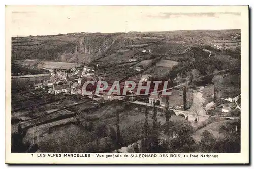 Cartes postales Les Alpes Mancelles Vue generale de St Leonard des Bois au fond Narbonne