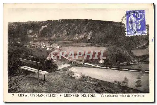 Ansichtskarte AK Les Alpes Mancelles St Leonard des Bois Vue generale prise de Narbonne