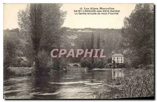 Ansichtskarte AK Les Alpes Mancelles Saint Leonard des Bois Sarthe Le Sarthe et butte de Haut Fourche