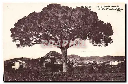 Cartes postales Hyeres Vue generale prise du Jardin d'Acclimatation