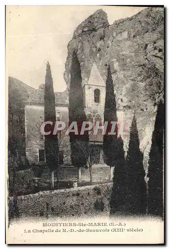 Cartes postales Moustiers Ste Marie BA La Chapele de ND de Beauvoir XIII siecle