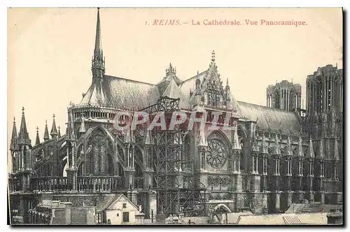 Cartes postales Reims La Cathedrale Vue Panoramique