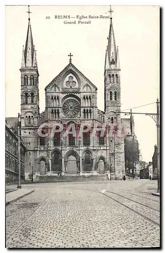 Ansichtskarte AK Reims Eglise Saint Remi Grand Portail