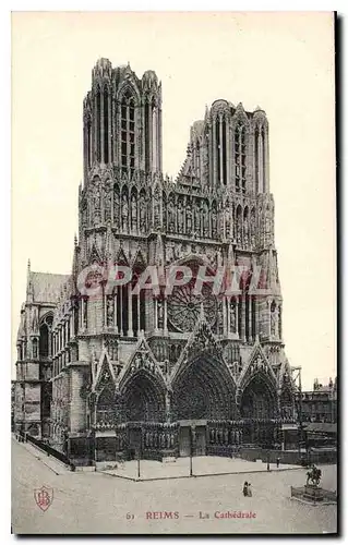 Cartes postales Reims La Cathedrale