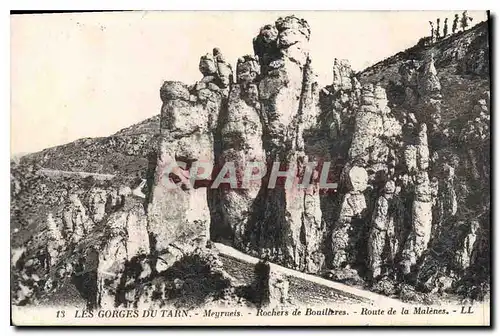 Ansichtskarte AK Les Gorges Du Tarn Meyrneis Rocher de Bouilleres Route de la Malenes