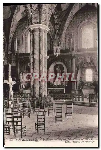 Cartes postales Roc Amadour Interieur de l'Eglise Saint Sauveur