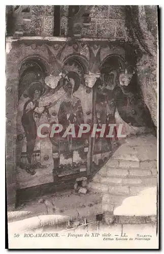 Cartes postales Roc Amadour Fresques du XII siecle