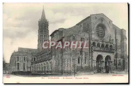 Cartes postales Toulose St Sermin Facade Nord