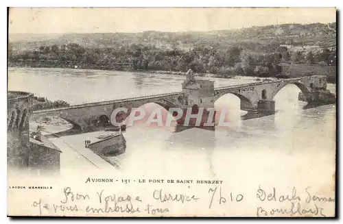 Cartes postales Avignon Le Pont de Saint Benezet