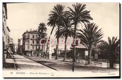 Cartes postales Hyeres Place del Palmiers