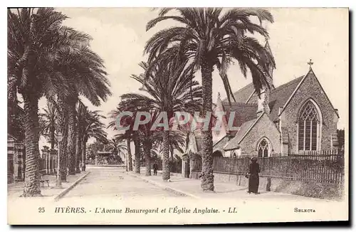 Ansichtskarte AK Hyeres L'Avenue Beauregard et l'Eglise Anglaise