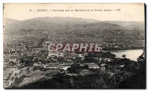 Cartes postales Annecy Panorama pris du Belvedere de la Grande Jeanne