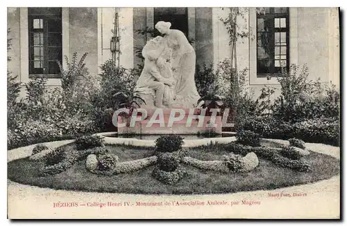 Cartes postales Beziers College Henri IV Monument de l'Association