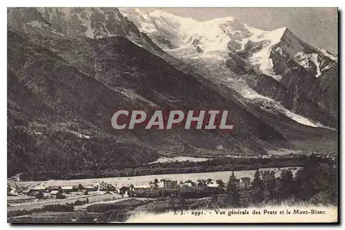 Cartes postales Vue generale des Pratz et le Mont Blanc