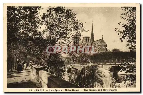 Ansichtskarte AK Paris Les Quais Notre Dame