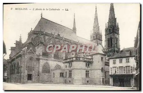 Ansichtskarte AK Moulins L'Abside de la Cathedrale