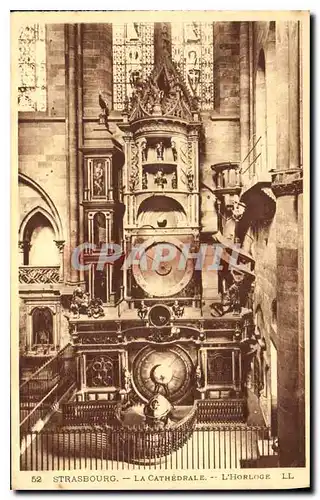 Cartes postales Strasbourg La Cathedrale L'Horloge