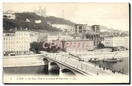 Ansichtskarte AK Lyon Le Pont Tilsit et le Coteau de Fourviere