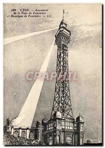 Ansichtskarte AK Lyon Ascenseur de la Tour de Fourviere et Basilique de Fourviere