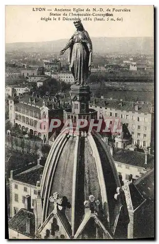 Ansichtskarte AK Lyon Ancien Eglise de ND de Fourviere Statue de l'Immaculee Conception