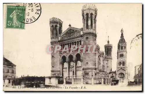 Cartes postales Lyon Notre Dame de Fourviere La Facade