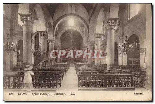 Cartes postales Lyon Eglise d'Ainay Interieur