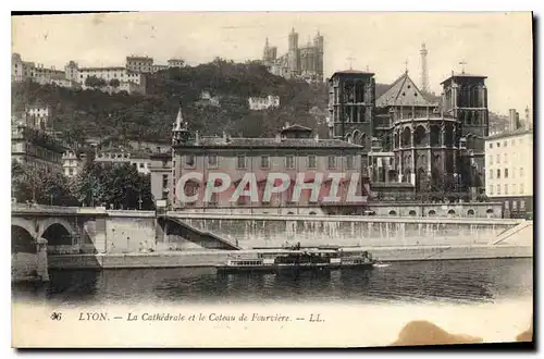 Cartes postales Lyon La Cathedrale et le Coteau de Fourviere