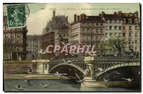 Ansichtskarte AK Lyon Les Mouettes Pont Lafayette et Place des Cordeliers